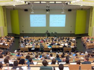 Student using marks to SGPA calculator tool on computer to calculate semester grade point average